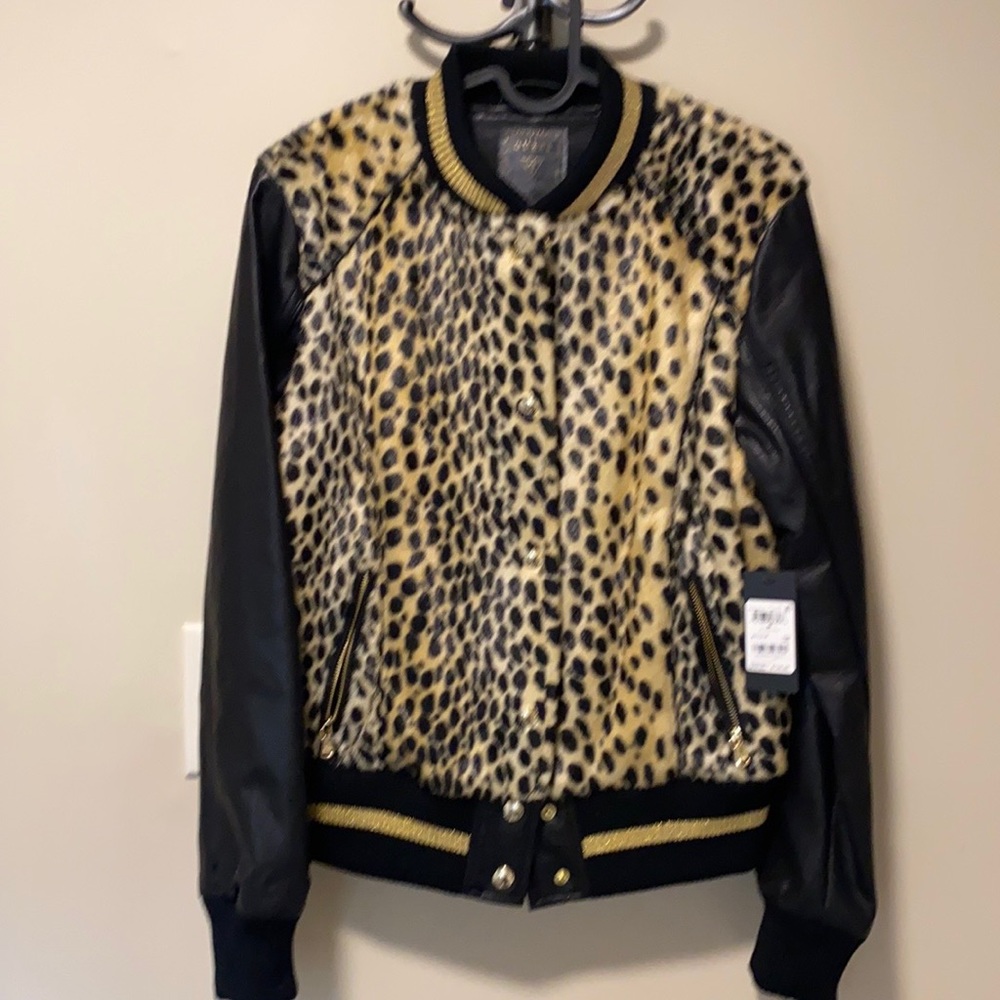 Guess Leopard Faux Jacket